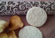 Rolling Pin Wooden Laser Cut Tracery Flover Design pattern embossing