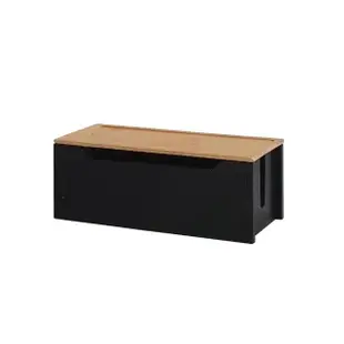 【TrueLife】竹製組合式集線盒-黑色(插座盒 電線收納盒 電源集線盒 插座收納盒 插線板 儲物盒 收線盒)