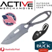 Buck 143 Paklite Skinner Fixed Blade Knife Stonewash with Nylon Sheath
