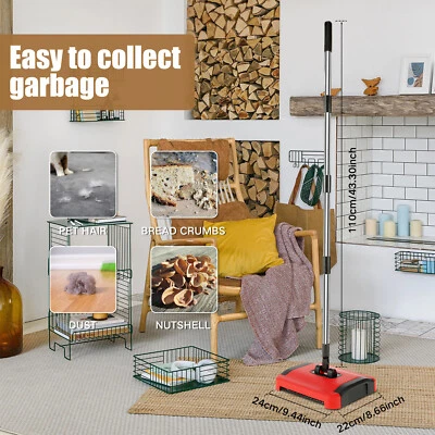 Carpet Floor Sweeper with Horsehair Manual Carpet Sweeper Cleaner NW❀