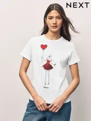 Ecru Valentines Essential Pure Cotton Short Sleeve Crew Neck T-Shirt (AC8864) | $15