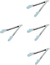 BESTOYARD 4pcs Cute Mini Tongs Mini Tongs for Kids Easy Handling Metal Clip for Appetizers Perfect for Snacks