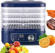 Food Dehydrator, 5 Tier 220W Freeze Dryer with 72 H-Timer, 35-70℃ Temperature Adjustable, Fruit Dryer with Removable Trays for Drying Fruit, Meat, Vegetable, Jerky and Pet Treat