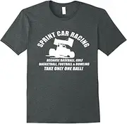 X.Style Sprint Car Racing Takes Two Balls ds4406 T-Shirt Black