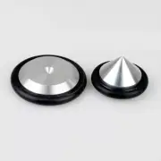 4pcs 23mm Aluminium Speakers Shock Spikes Stand Foot Isolation Feet+Pads #Silver