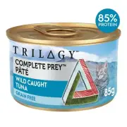 TRILOGY Complete Prey Pate Wild Caught Tuna 85gm x 24 Pack Protein Wet Cat Food