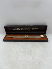 Vintage Clinton 17 Jewels Unisex Mesh Band Wristwatch In Original Box New