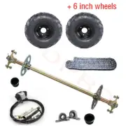 740mm Drift Trike Go Kart Rear Axle Kit Brake Caliper + 6" Wheels ATV Quad Buggy