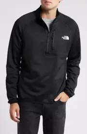 The North Face Canyonlands Quarter Zip Pullover in Tnf Black at Nordstrom, Size Small