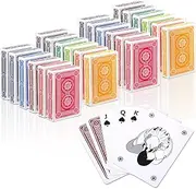 Zubebe 24 Pack Playing Cards Bulk in Vibrant Colors Deck of Cards Poker Size Standard Index, Playing Cards for Kids, Standard Playing Card Decks for Card Activities Party Supplies Games