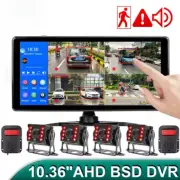 10.36" 4CH Smart Blind Spot Radar BSD Alarm Truck Bus Car DVR Recorder Monitor