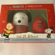 Peanuts X Profusion Cosmetics NIB “Let It Blend”- 2 Blending Sponges And Case