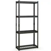 Costway 4-Tier Warehouse Shelving Unit Heavy Duty Storage Racks w/Foot Pads Height Adjustable Living Room Garage