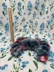 Ty Beanie Buddy BUDDY “Digger” Blue Purple Tie Dyed Seaside Ocean Crab