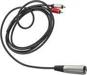 COSMEVIVI to RCA Audio Cable Pin Microphone to Dual RCA Converter Durable Audio Transfer Cord Transmission for Mixers and Sound Systems