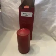 Lynch Creek Farm Pomegranate Pillar Candle 2.8" x 6"