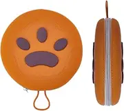 Foldable Dog Bowl, 2-in-1 Travel Dish, Resistant Pet Feeder, Silicone Puppy Bowl for Camping, Hiking with High-Temperature Resistance, 7.56 x 6.1 x 1.77 inches