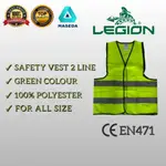 HIJAU PROJECT 安全背心安全背心聚酯 2 LINE LEGION GREEN 安全背心聚酯 GREEN 2