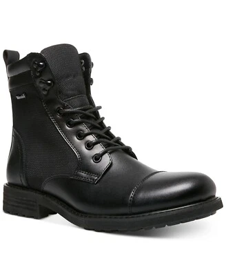 Steve Madden Men's Hudson Water Resistant Jack lines Boots Black