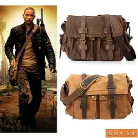 在飛比找Yahoo!奇摩拍賣優惠-I AM LEGEND Will Smith 軍用帆布 + 