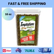 TEMPTATIONS MIXUPS Cat Treats Catnip Fever Flavor 16oz Crunchy & Soft Tub