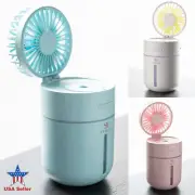 Portable Mini USB Ultrasonic Mist Humidifier With Air Circulator Fan 2 in 1