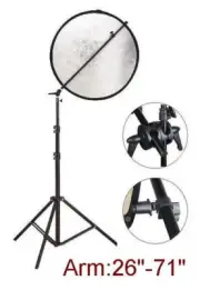 Reflector Panel Backdrop Arm Grip Holder + Light Stand