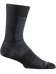 Wrightsock L97619 Merino Coolmesh Crew Grey/Black Socks 1-Pair Unisex Size L
