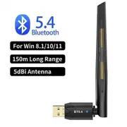 150M USB Bluetooth 5.4 Adapter Bluetooth Transmitter Receiver Bluetooth Dongle for PC Wireless Mouse Keyboard Free Driver Windows 11/10/8.1