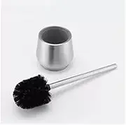 304 Stainless Steel Toilet Brush Set Teardrop-Shaped Bathroom Cleaning Brush Base WC Cleaning Accessories Toilet Brush Holder