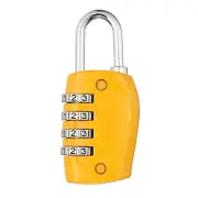 Combination Lock, 4 Digit Outdoor Padlock Waterproof Locker Lock, Yellow