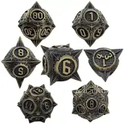 7pcs/set D&D Dice Set Metal Dice Dungeons & Dragons Game Accessories Popular B10
