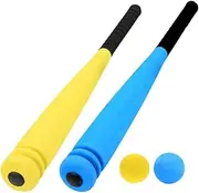 VICASKY 2 Sets Foam Baseball Bat 22 Inches Foam Bat with Safe Soft Baseballs T Ball Set for Outdoor and Indoor Sport Game Baseball Beginners Practice Playing Training