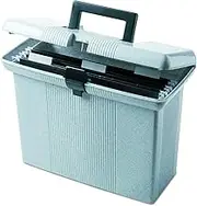 Pendaflex Portable File Box, Granite, 11" H x 14" W x 6-1/2" D (41737)