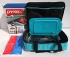 PYREX Portables Insulated transport bag 4 pieces, Hot Cold Food Travel Container