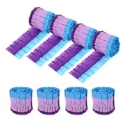 8Pcs Crepe Paper Streamers, 9.84ft Crepe Paper Blue, Dark Purple, Light Purple