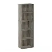 Luder Bookcase / Bookshelf / Storage Shelves 5-Tier French Oak