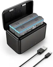 SYACHI Type C Charger for Insta360 X4 Action Camera, Charging Station That can Charge Two X4 Batteries Simultaneously, High Speed Charger with Type-C Charging Cable