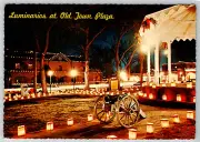 c1980s Christmas Luminarios Old Town Plaza Albuquerque New Mexico Continental