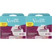 2 x Gillette Venus Comfort Glide Sugarberry with Olay Blades 8 Pack