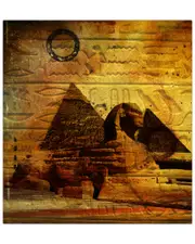 Ready2HangArt Egyptian Pyramid Wrapped Canvas Wall Art by Tristan Scott