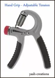 Acs Adjustable Hand Grip Strengthener Tension Strength Exerciser Trainer..