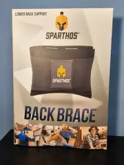 UNSEALED - Sparthos Back Brace for Lower Back Pain - Small - Relief Sciatica