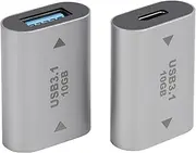 Yewseas 2 x 10Gbps USB C Female to USB Female Adapter 3.1, USB 3.1 A to USB Type C OTG Adapter for USB 3.0, Supports Video and Audio for Tablets and Hubs, Compact and Durable