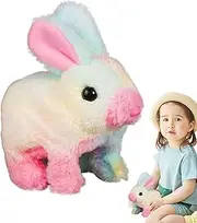 Rabbit Toys for Kids | Simulated Rabbit Doll Bouncing Bunny Toy | Interactive Plush Figures, Jumping, Twitching Nose, Wiggling Ears, Hopping Robotic Animal for Birthday Easter