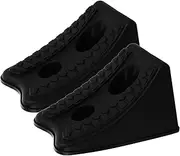 Heavy-duty Car Wheel Chock with Textured Grip Compact Vehicle Tire Stopper for Cars Trucks and Motorcycles Prevents Sliding and Ensures Safety