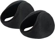 [Comebachome] Ear Muffs Fleece Warm Earmuffs Ear Warmer Winter Accessory for Men Women Black 2pcs Style 1, muffs, fleece earmuffs