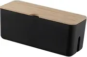 SEWACC Wall Mounted Cable Management Box with Lid Durable Cord Organizer for Home Office Capacity Plastic Storage for Power Strips Cords Keeps Space Neat Tidy