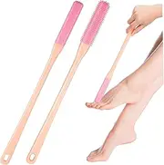 Healeved 2 Pack Toe Brush for Shower Silicone Toe Scrub Brush Extended Handle for Senior Foot Care