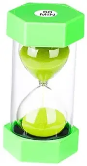Hourglass Sand Timer 60 Minute, Plastic Sand Clock 1 Hour,Large 60 min Green